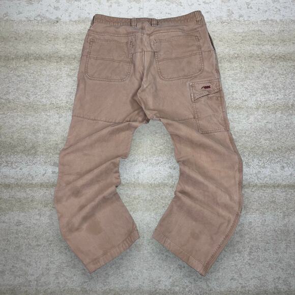 Mountain Khakis Other - Vintage 90s Mountain Khakis Carpenter Pants 38x30 Slim Tan Canvas Double Knees